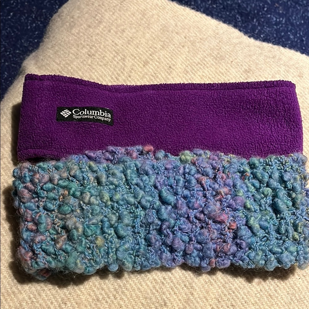 Columbia & Handmade Wool Purple Fleece Headbands